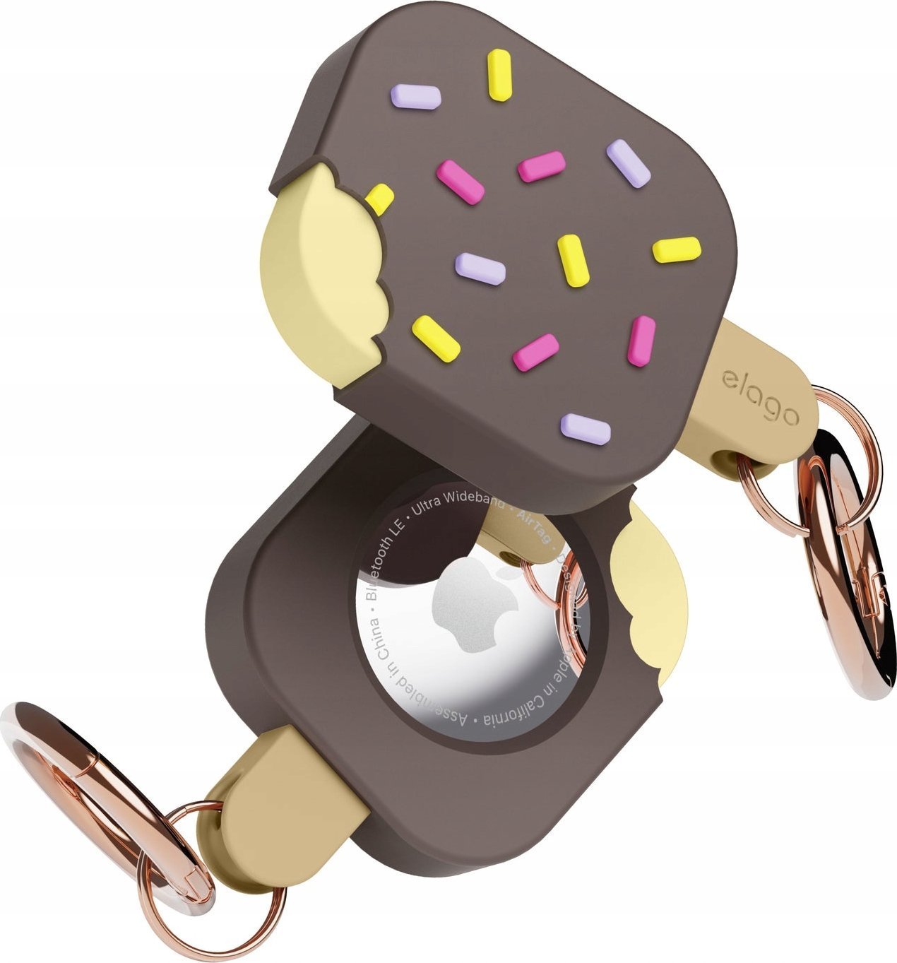Elago AirTag Ice Cream Case - etui do AirTag brązowe