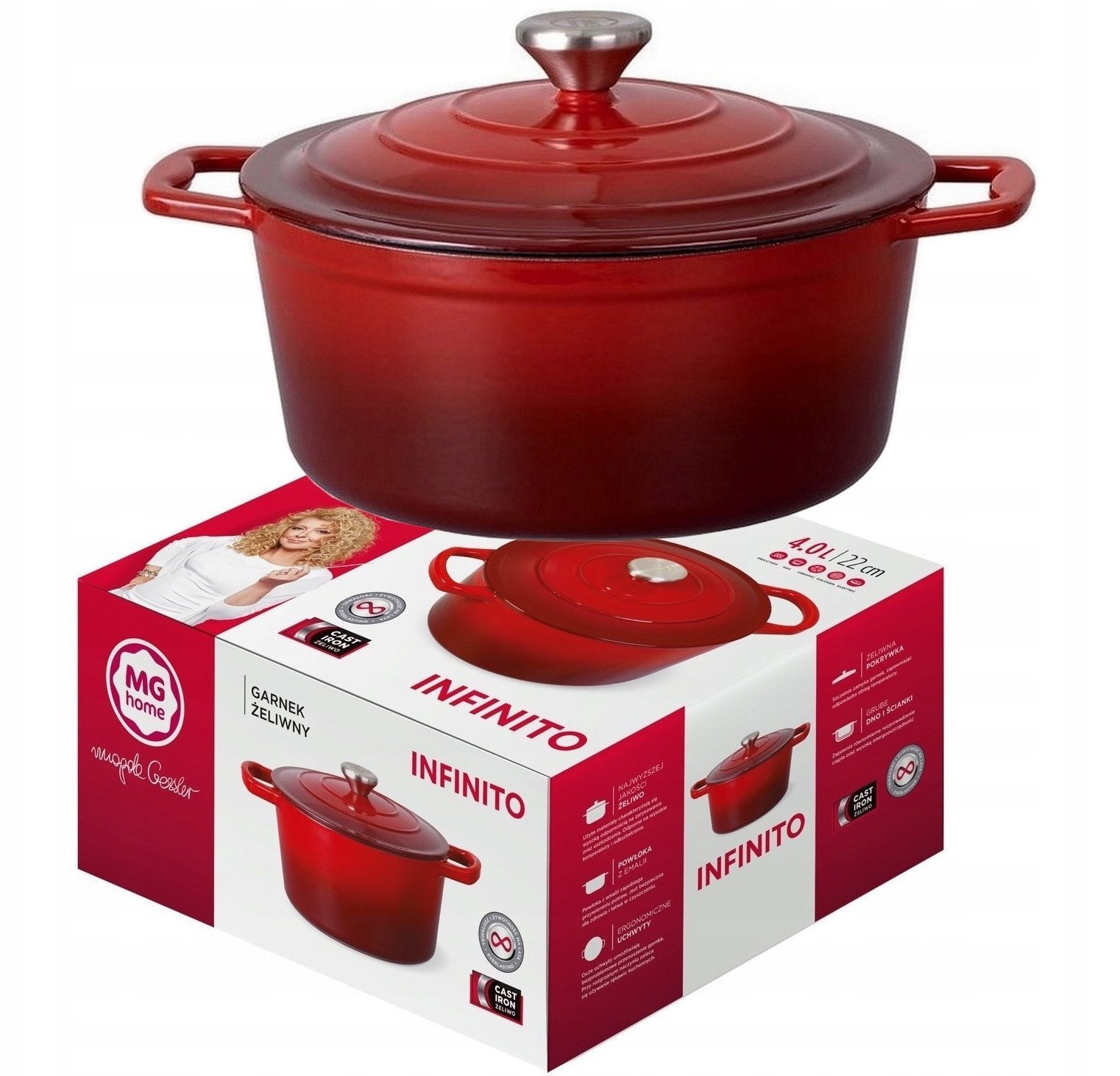 GARNEK ŻELIWNY INFINITO 4 L