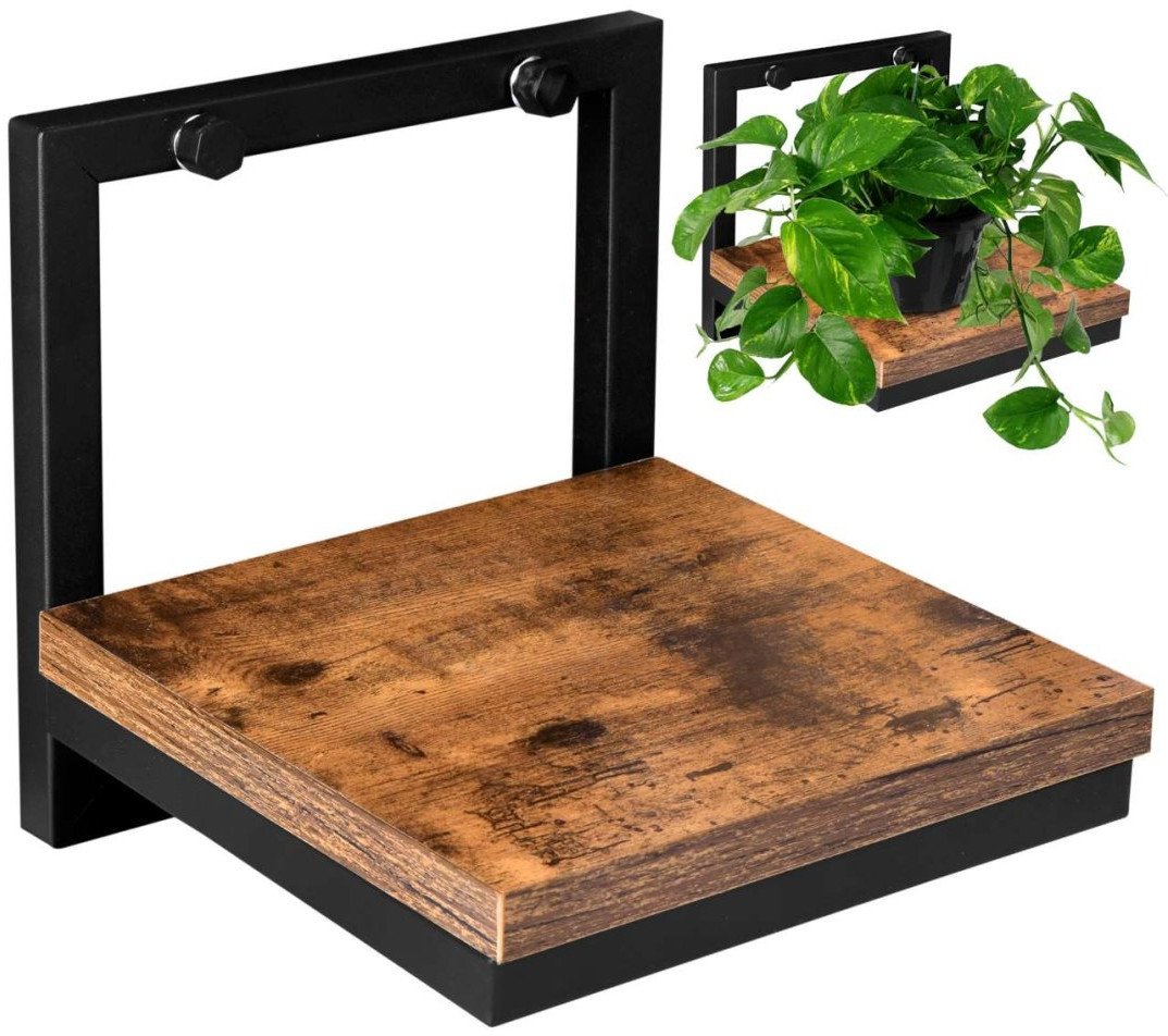 Kwietnik loftowy czarny TORGET RUSTIC postarzany dąb