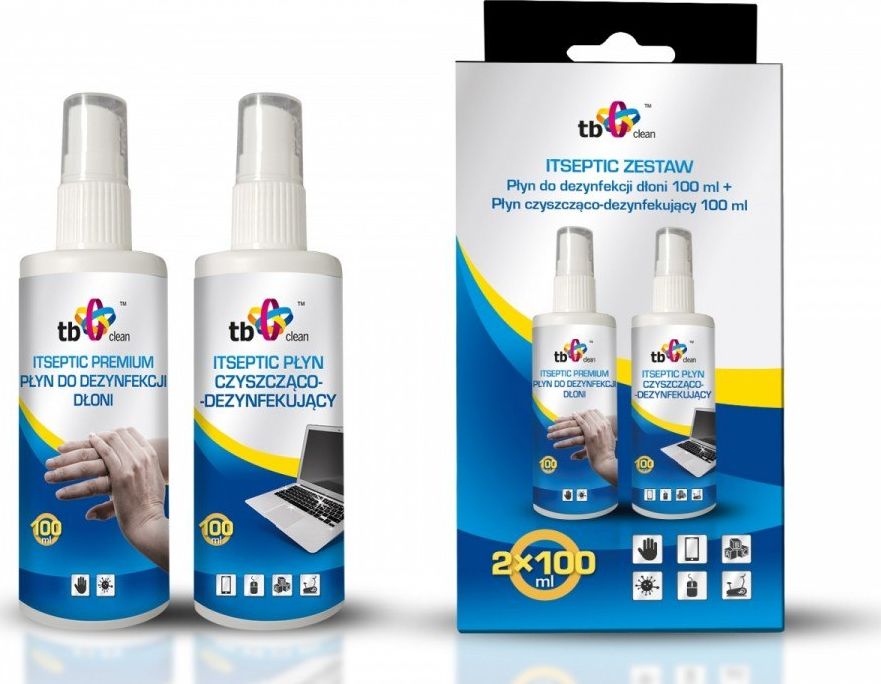 TB Print Zestaw do dezynfekcji dłoni + powierzchni 2x100 ml