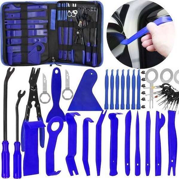 Springos Klucze narzędzia do demontażu tapicerki samochodowej ściągacze zestaw 46 szt. UNIWERSALNY