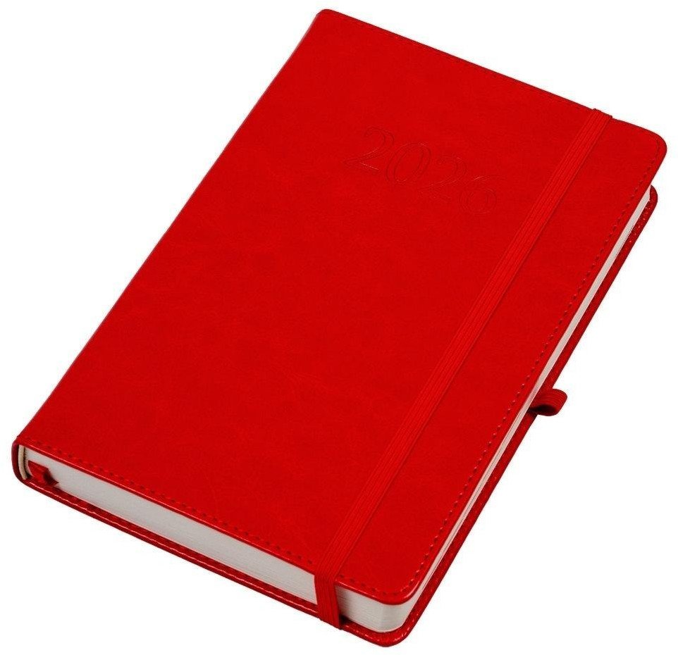 Kalendarz 2026 A5 dzienny Jazz czerwony