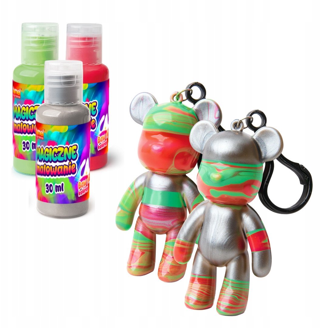 Magiczne malowanie misiowe breloczki