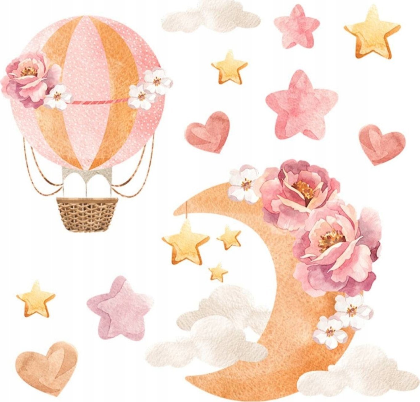 Iteams4Now Naklejka na ścianę balony na szafę meble szybę lustro dla dzieci do pokoju