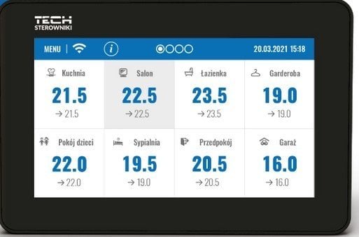 Tech Tech uniwersalny panel kontrolny M-12 czarny M12BK