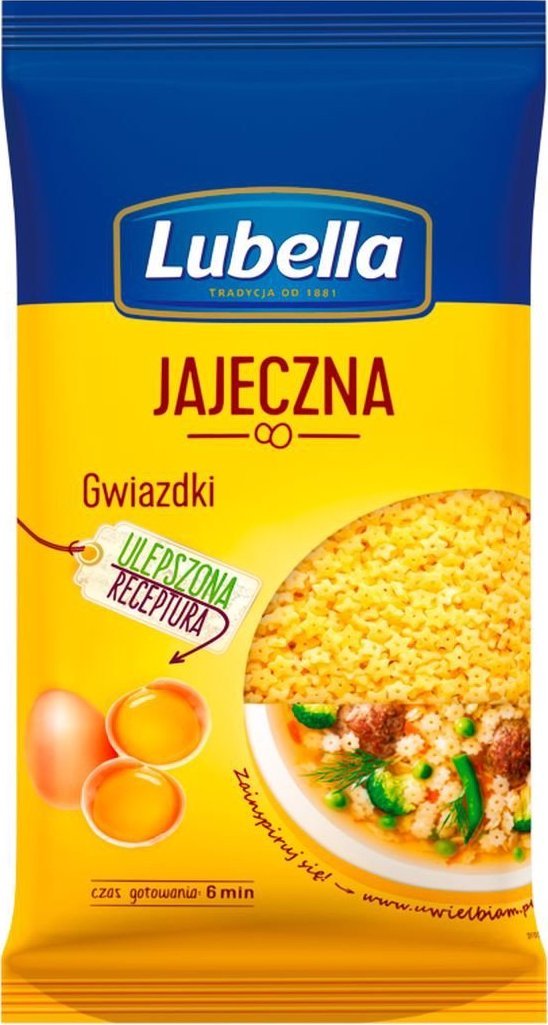 Lubella Lubella Jajeczna Makaron gwiazdki 250 g