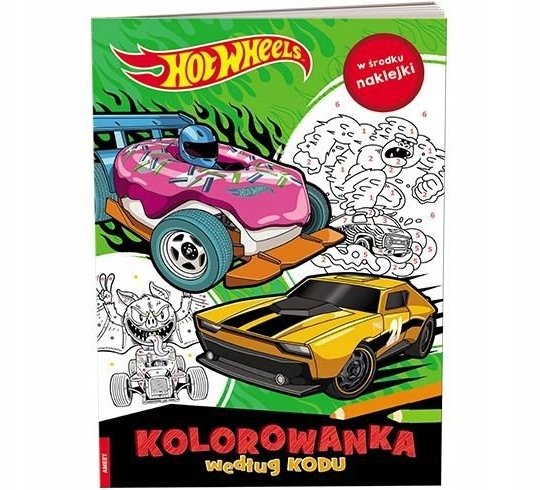 Mattel Hot Wheels. Kolorowanka według kodu