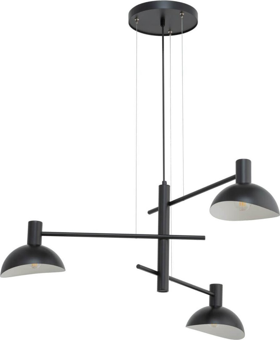 Lampa wisząca Sigma 3-płomienna lampa wisząca Artis do jadalni nad stół czarna