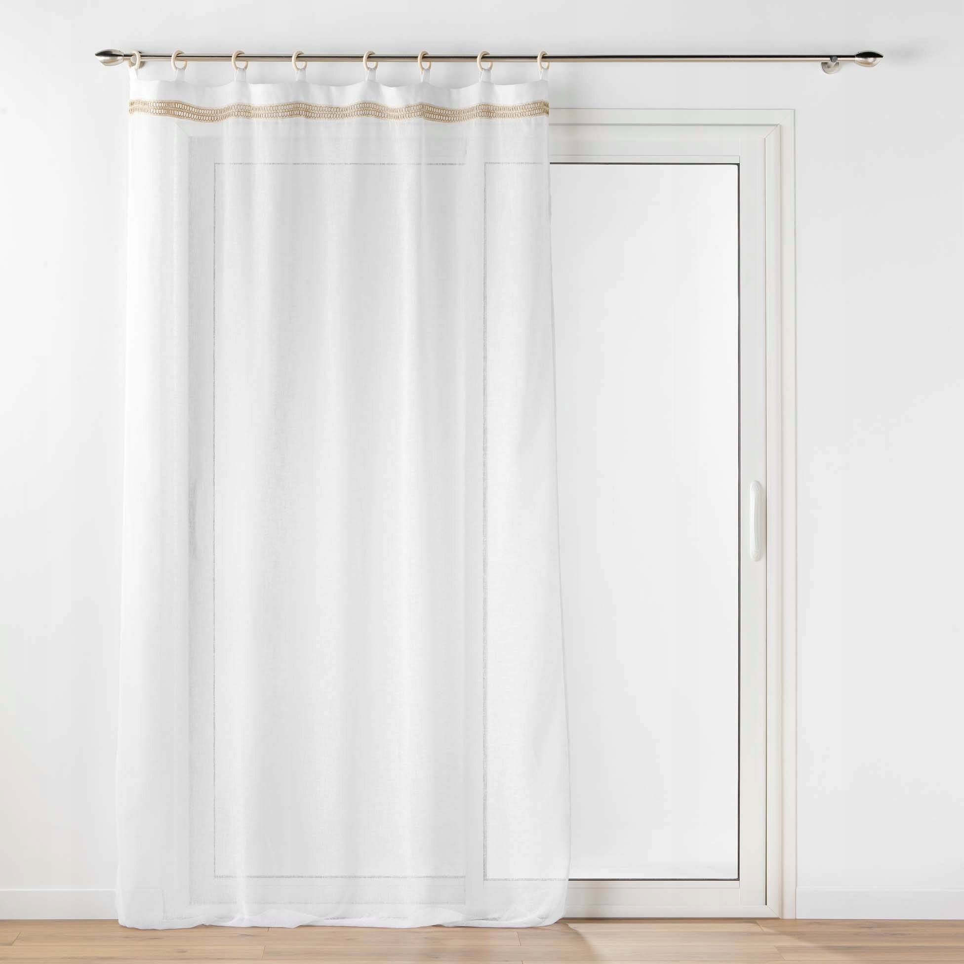 Douceur d`Interieur Firana na drewnianych kółkach MILEO, 140 x 240 cm