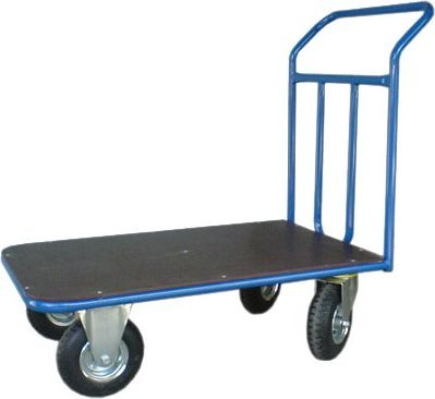 WiZ Wózek platformowy jednoburtowy. Poręcz spawana. Wym. 1000x600mm (Ładowność: 250kg)