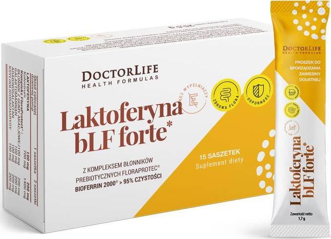 Doctor Life Doctor Life Laktoferyna bLF Forte 100mg suplement diety 15 saszetek