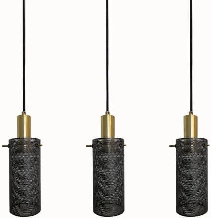 Lampa glamour wisząca Tirana LP-945/3L BK Light Prestige do salonu czarna