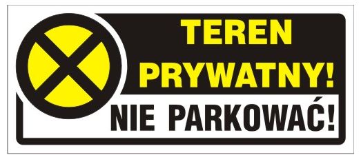 Naklejka Teren Prywatny! Nie parkować! (TBI-15N)