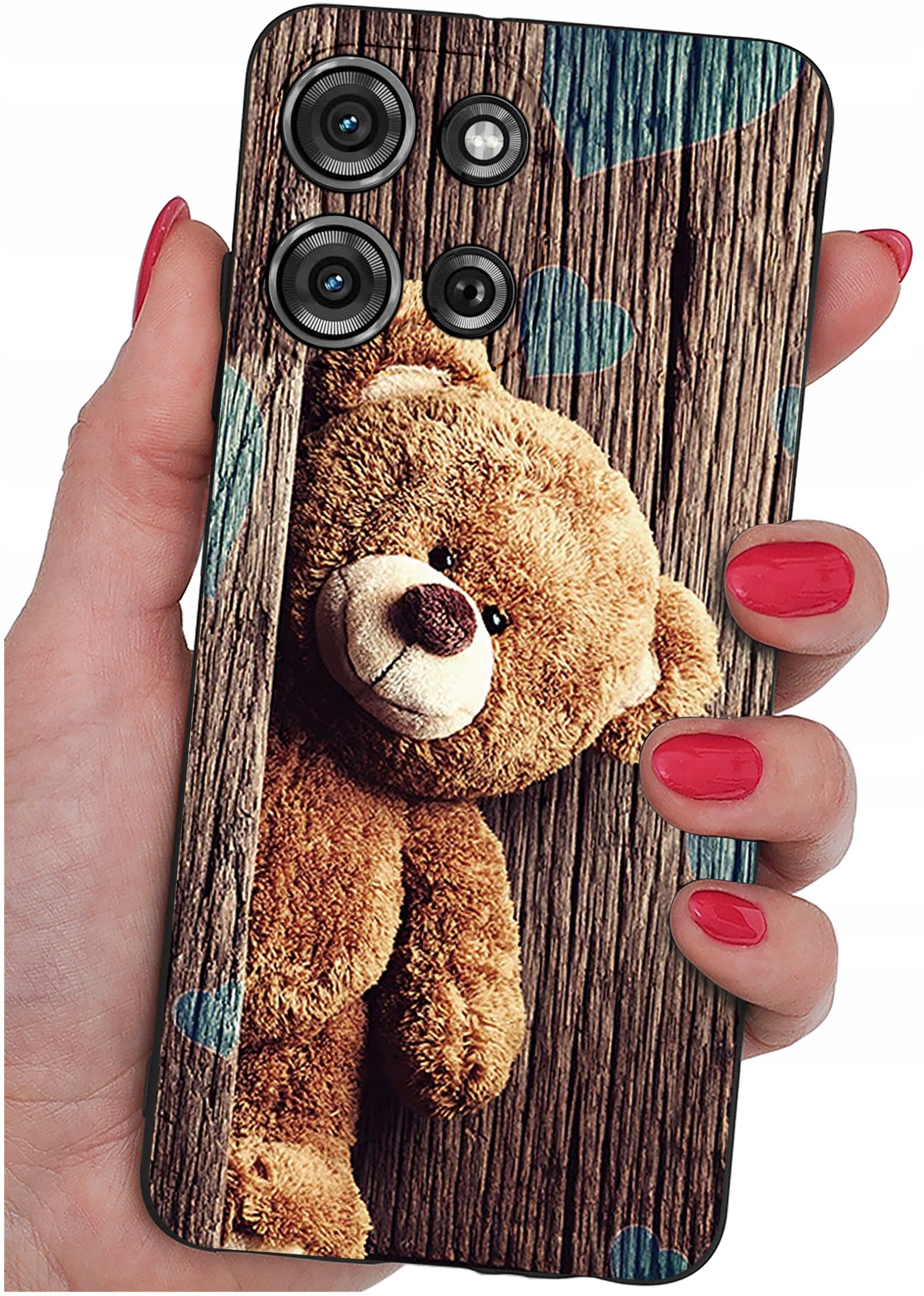 Etui do Motorola G75 5G | WZORY | SILIKONOWE MATT SZKŁO 9H