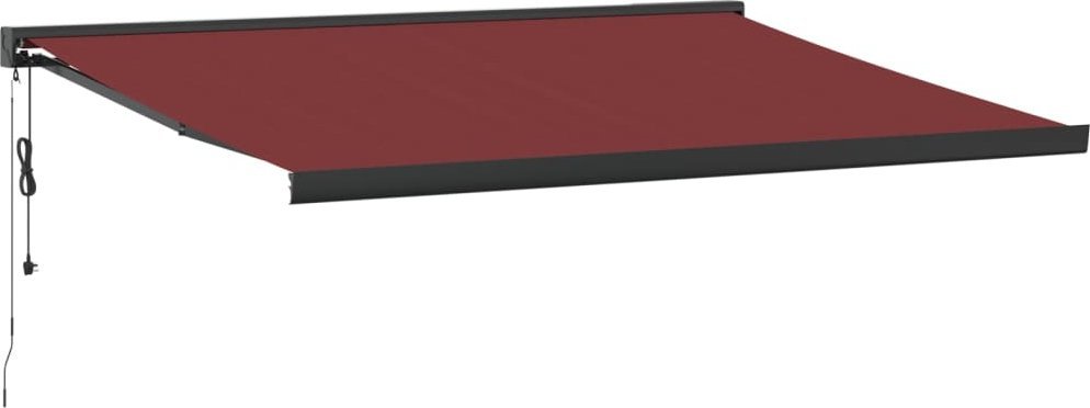 Automatycznie zwijana markiza, burgundowa, 450x300 cm