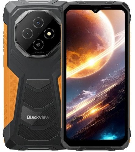 Blackview FORT 1 16,7 cm (6.56") Dual SIM Android 15 4 GB 128 GB 10000 mAh Czarny, Pomarańczowy