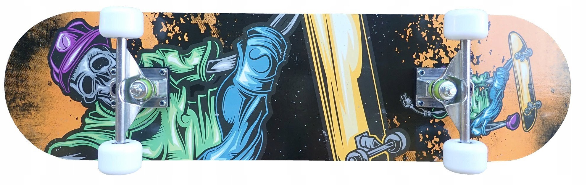 Deskorolka Klasyczna dla Dzieci Drewniana KUBISPORT Space Skull