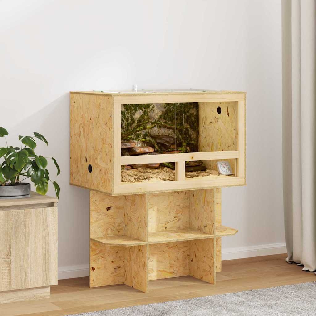 vidaXL Terrarium Brązowy 80 x 50 x 100 cm OSB