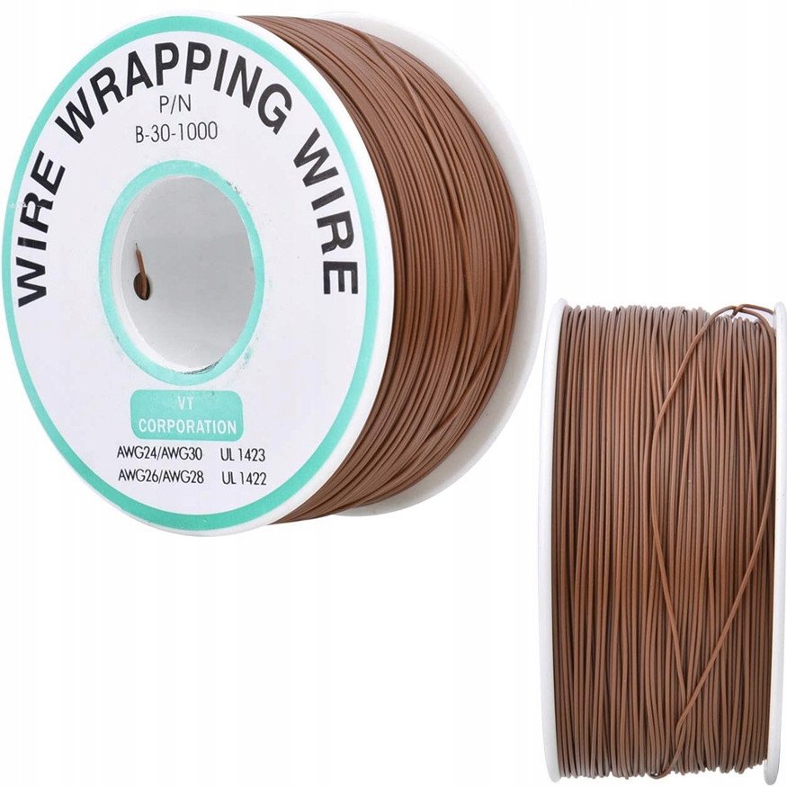 PRZEWÓD KYNAR BRĄZOWY AWG 0.25MM 200M WYSOKA JAKOŚĆ NISKONAPIĘCIOWY MIEDŹ