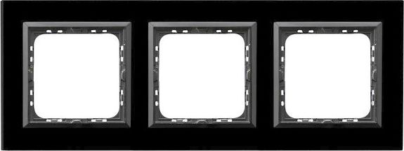 Ospel IMPRESJA Ramka potrójna czarne szkło R-3YGC/32/25