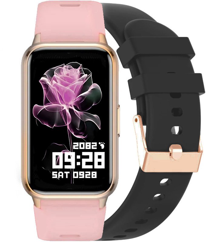 Smartwatch Rubicon Zegarek Damski SMARTWATCH F48-pink/black