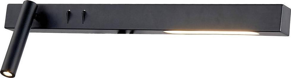 Kinkiet Mdeco Kinkiet LAMPA ścienna VK/04231/B/W/40/L MDECO regulowana OPRAWA metalowa LED 15W 3200K tuba czarna