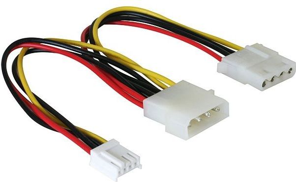 Delock Molex x2 - 4-pin, 0.2m, Wielokolorowy (82111)