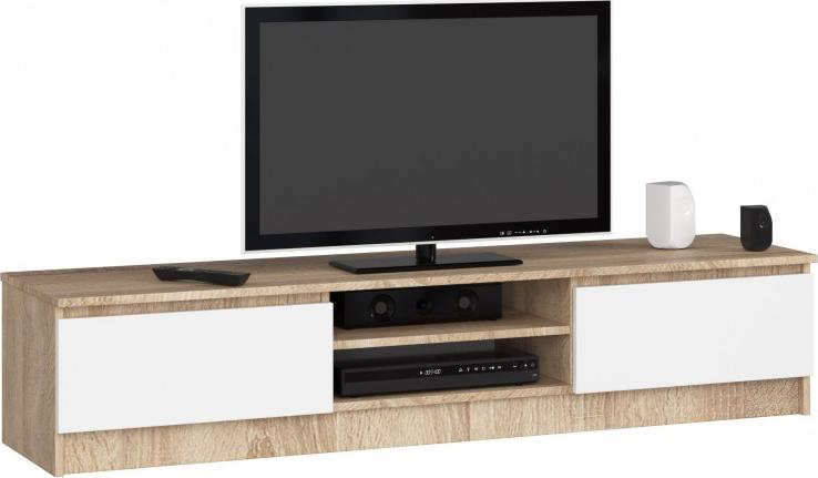 Fabryka Mebli Akord SZAFKA RTV 160 cm SONOMA / BIAŁA