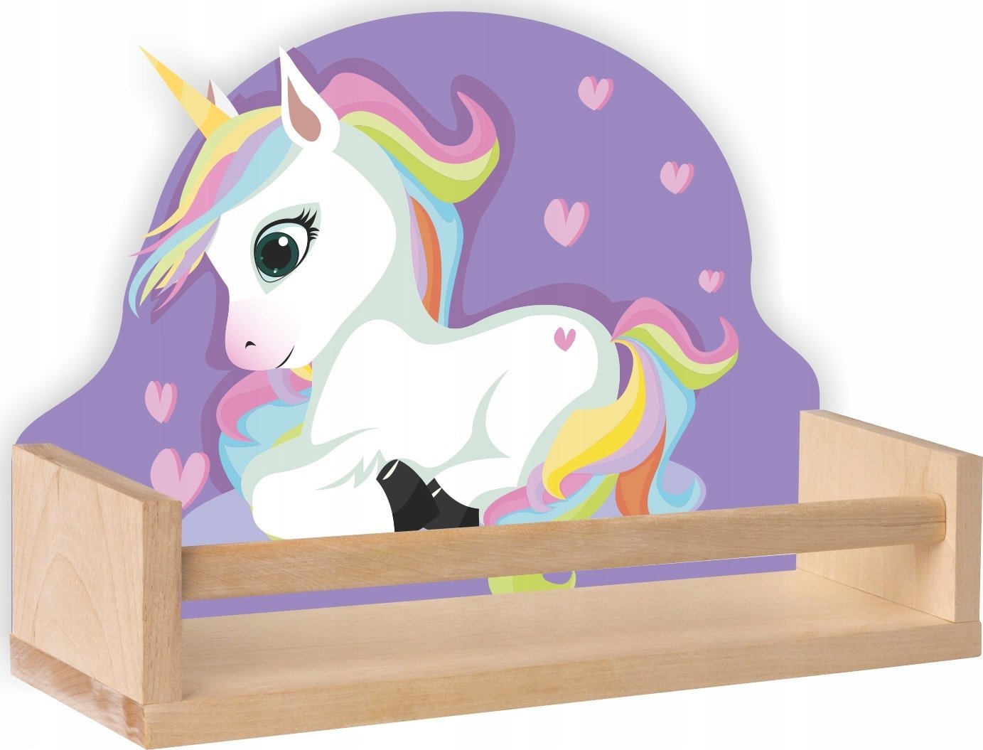 Półka drewniana kucyk jednorożec unicorn chmurka