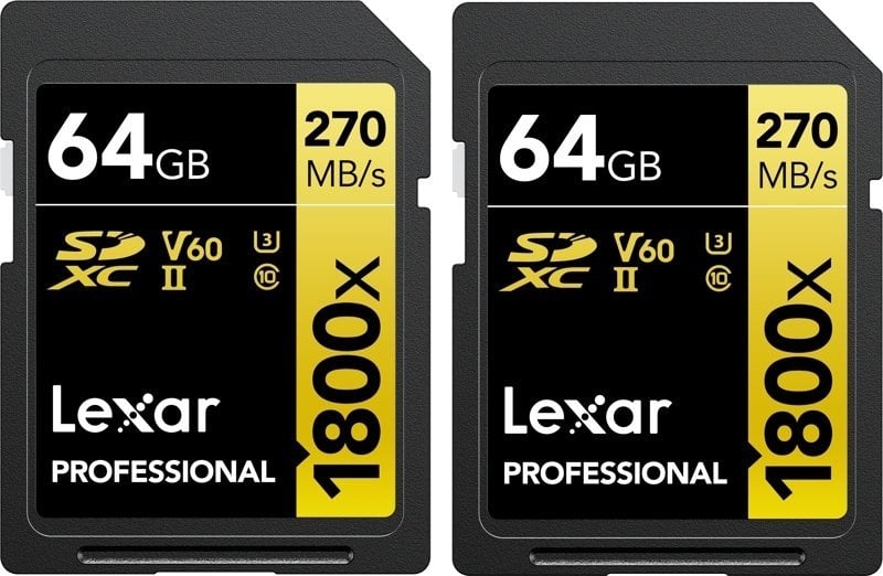 Karta Lexar Professional 1800x SDXC 64 GB + 64 GB Class 10 UHS-II/U3 V60