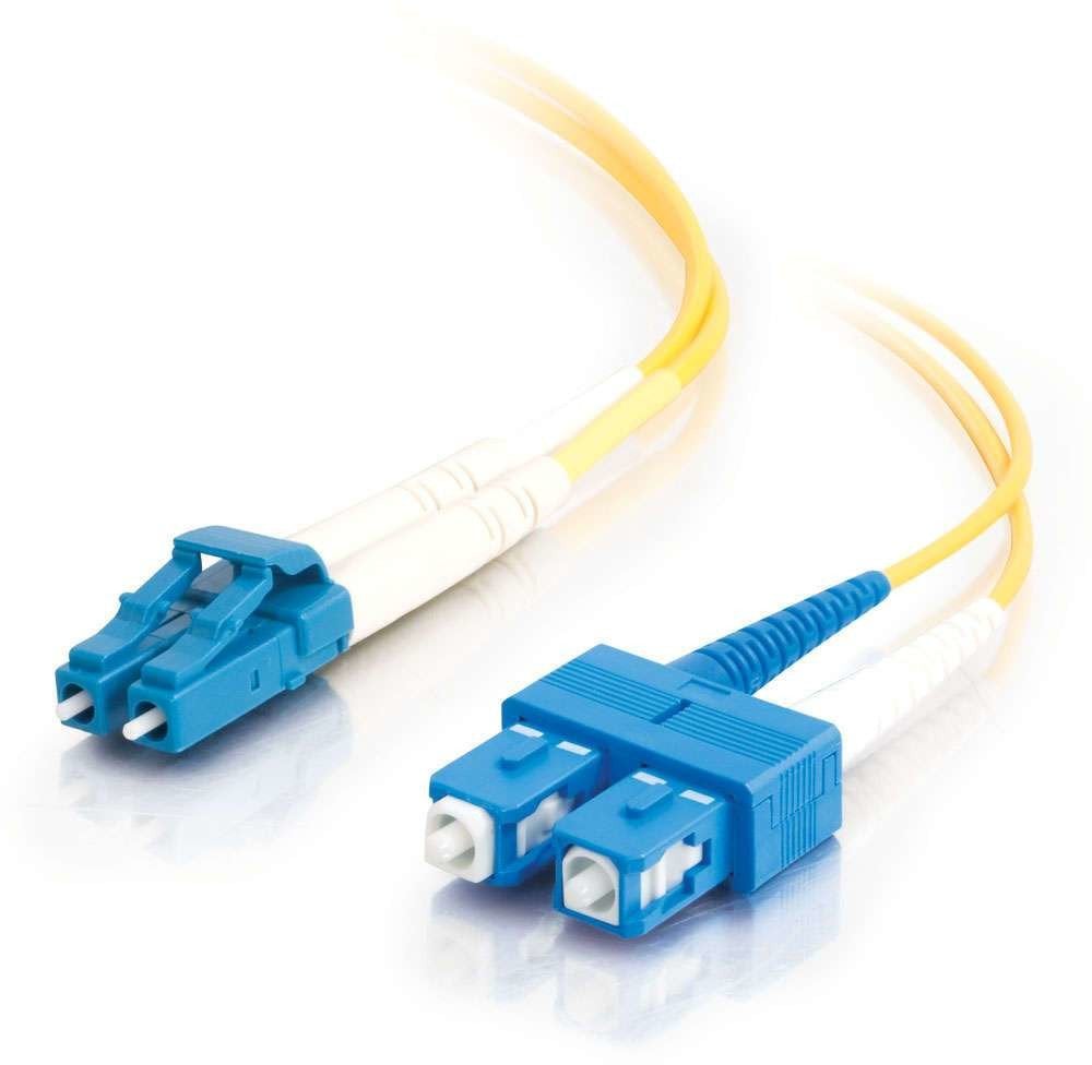 C2G LC-SC 9/125 OS1 Duplex Singlemode PVC Fiber Optic Cable (LSZH) - Patch-Kabel - SC Single-Modus (M) zu LC Single-Modus (M) - 2 m - Glasfaser - Dupl
