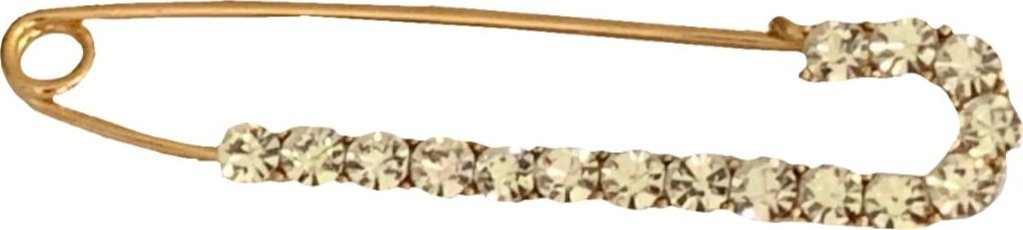 kufer-pasmanteria.pl Agrafka ozdobna 8 ( Złota 1 rząd Cyrkonii )