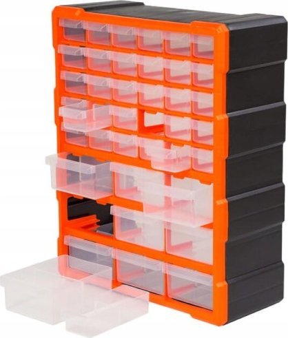 Sila Organizer warsztatowy plastikowy 39 szuflad ścienny 48,5x38,5 cm