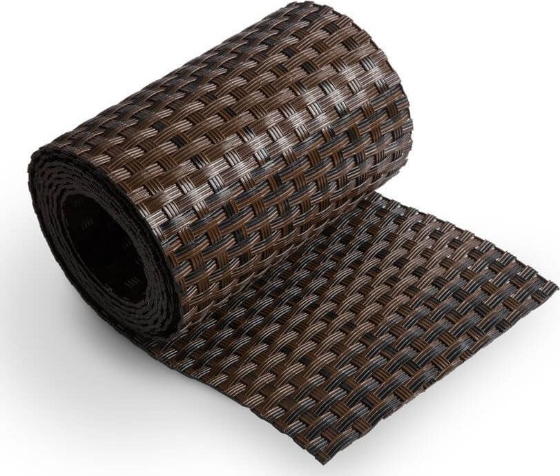 TechnoRattan Taśma panelowa-ogrodzeniowa dwustronna z technorattanu 19cm x 2,55m RD06