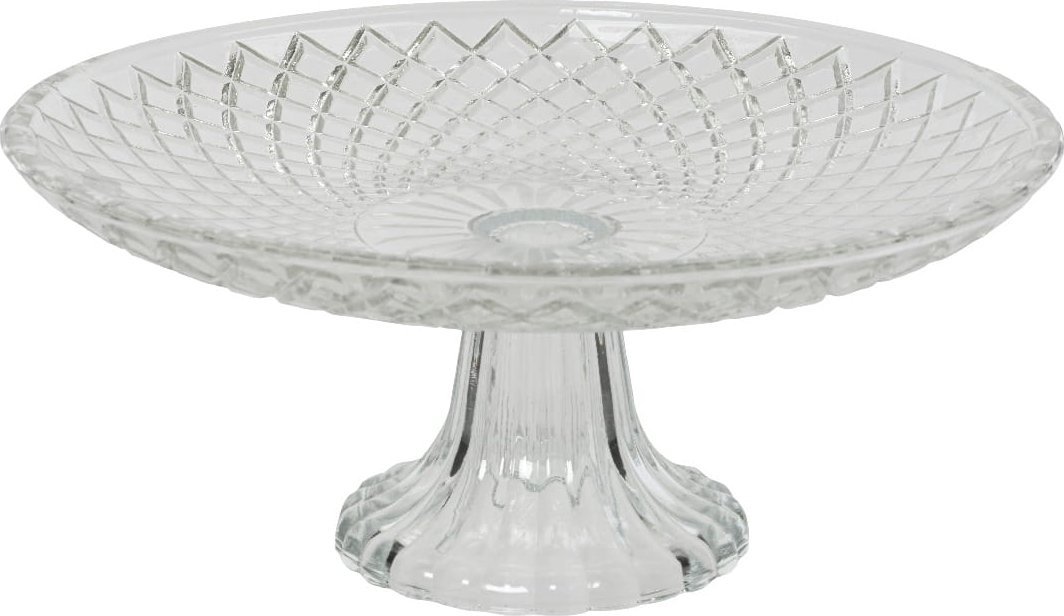Kaemingk Szklana patera na ciasto 20x9cm Przezroczysta Taca