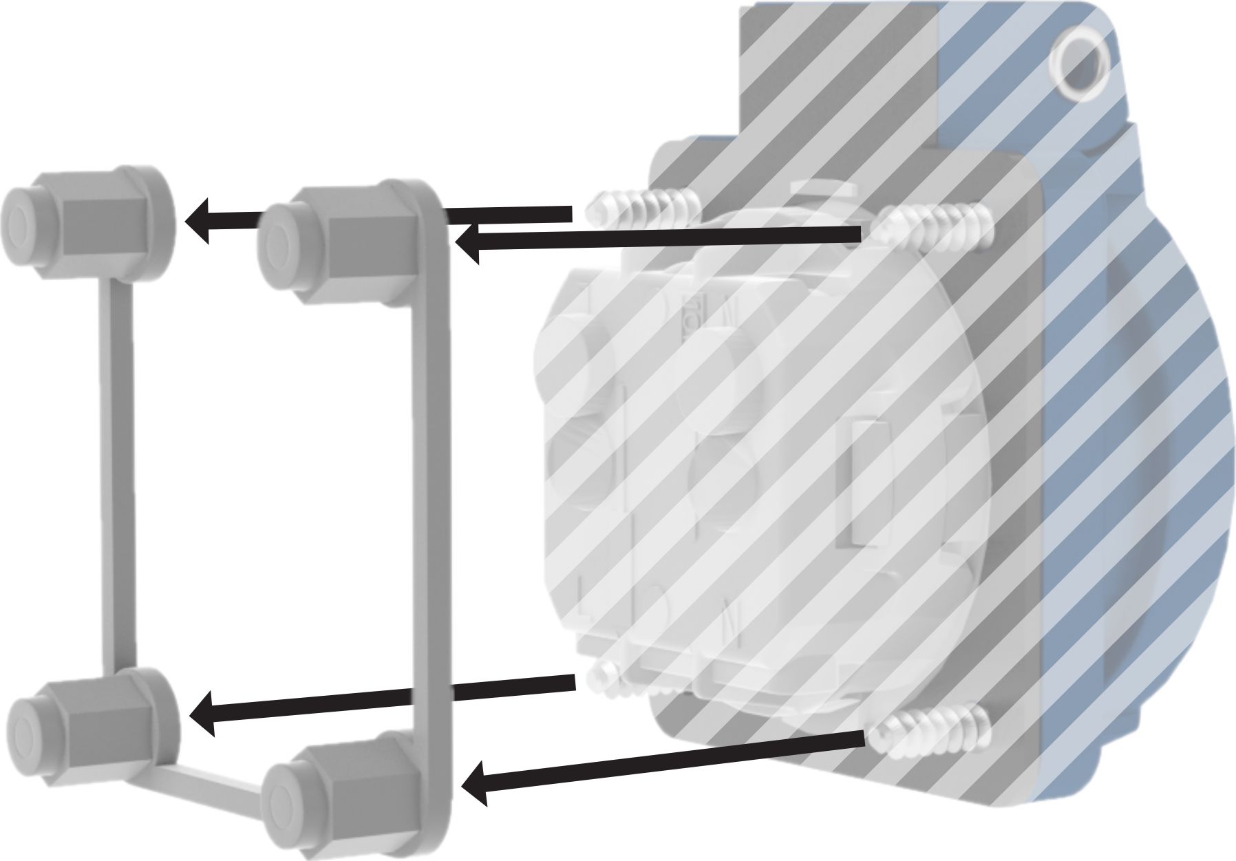 Doktorvolt Ramka mocująca dla gniazd tablicowych 230V Doktorvolt 38x38mm 1370