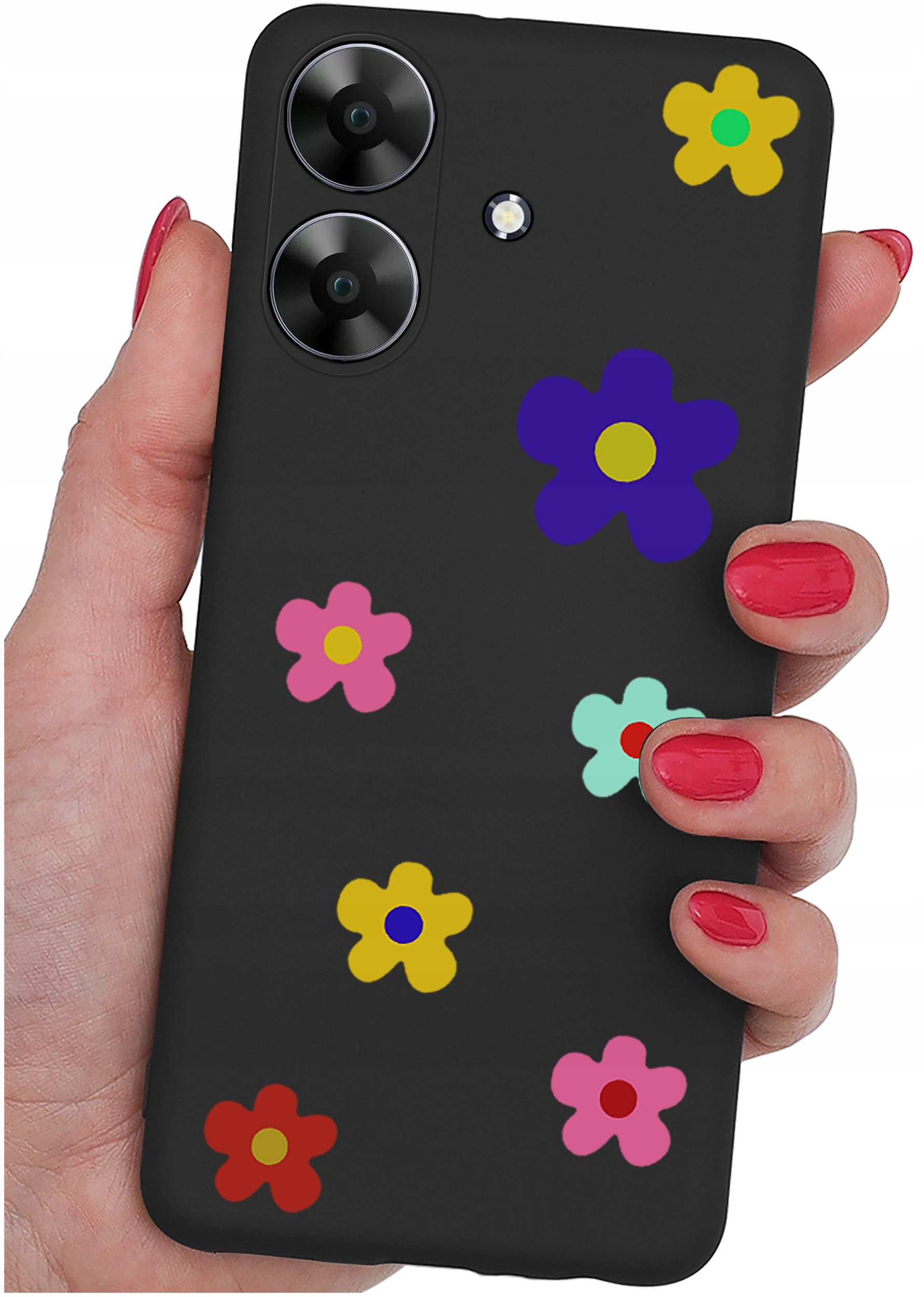 ETUI do Realme Note 60 CASE WZORY | SILIKONOWE MATT CASE + SZKŁO 9H