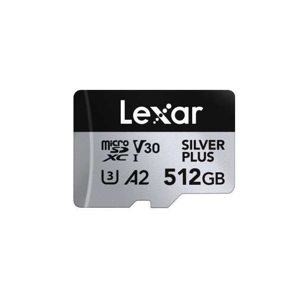 Karta Lexar Professional Silver Plus MicroSDXC 512 GB Class 10 UHS-I/U3 A2 V30 (LMSSIPL512G-BNANG)