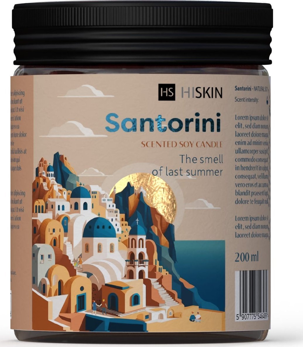 Hiskin Home Santorini Świeca sojowa 200ml