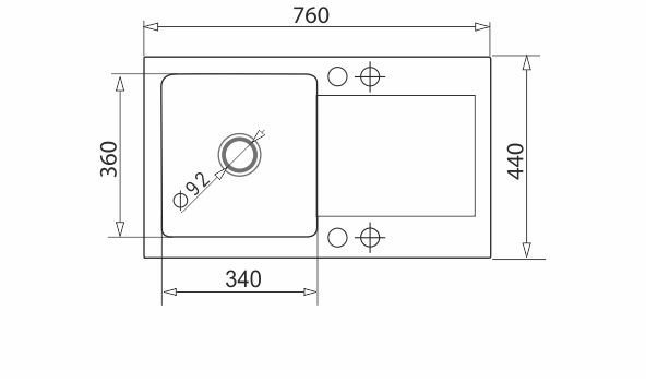 Pyramis Zlew. MIDO 76x44 1B 1D volcano + bateria Silvio