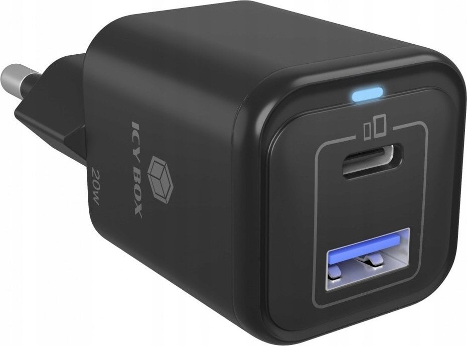icybox Ładowarka IB-PS1020-PD USB 20W, 1x Type-C, 1xType-A
