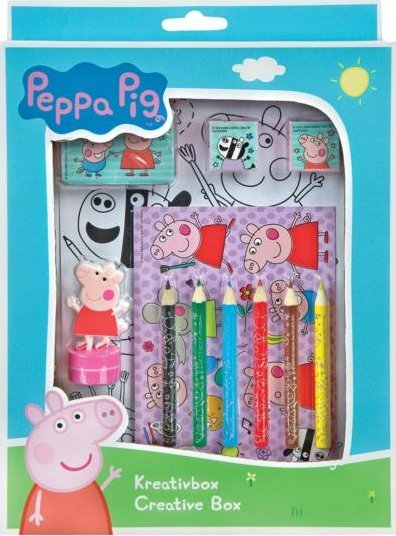 Zestaw kreatywny, kolorowanki, naklejki i stempel