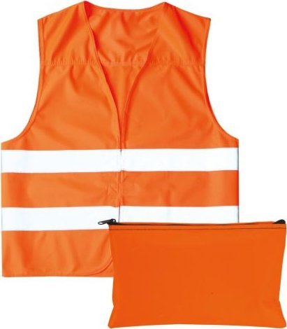 Vera Kamizelka ostrzegawcza z certyfikatem DIN EN 471 w opakowaniu z tkaniny wodoodpornej Vera