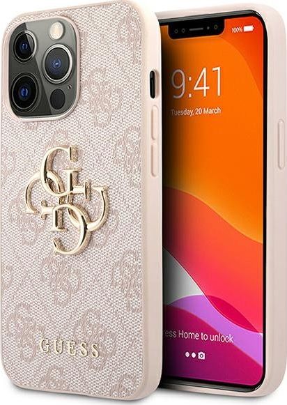 Guess GUHCP13L4GMGPI iPhone 13 Pro / 13 6,1 różowy hardcase 4G Big Metal Logo
