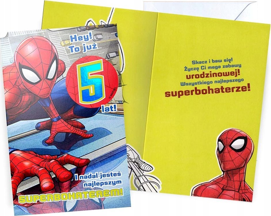 KUKARTKA KARNET DHS 5 URODZINY SPIDER MAN