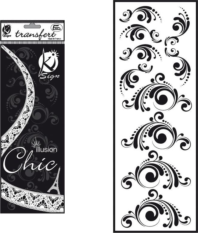 Ki-Sign Naprasow. welwetowa Czarna Arabeska 2