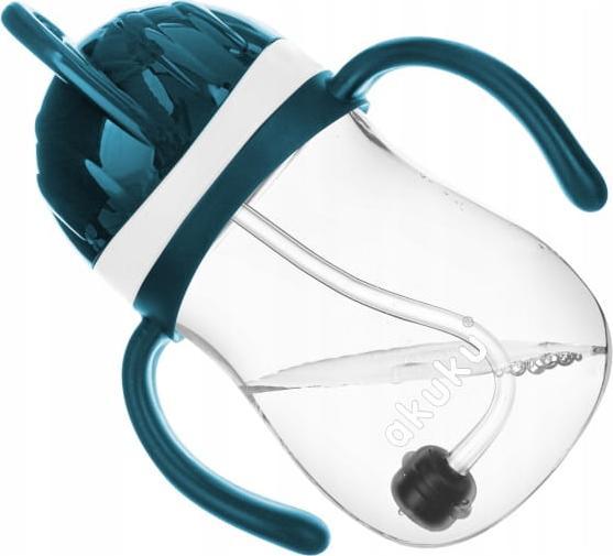 Akuku Akuku Innowacyjny Kubek Bidon z obciążoną słomką blue/grey