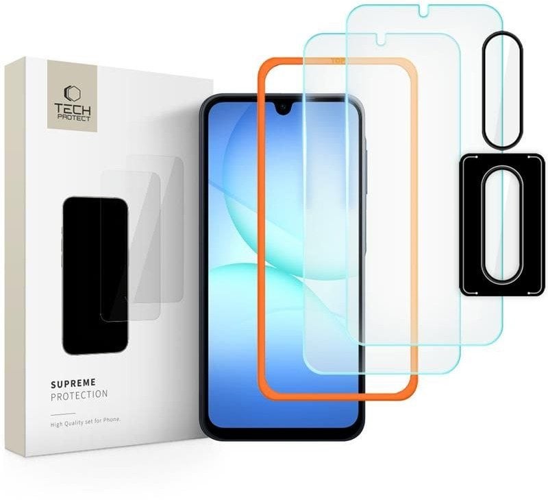 SZKŁO HARTOWANE TECH-PROTECT SUPREME EASY SET 3-PACK GALAXY A17 4G / 5G CLEAR