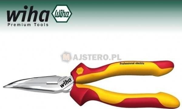 Wiha Szczypce telefoniczne płaskie wygięte z izolowaną rękojeścią 1000V 200mm Z05120006 26729