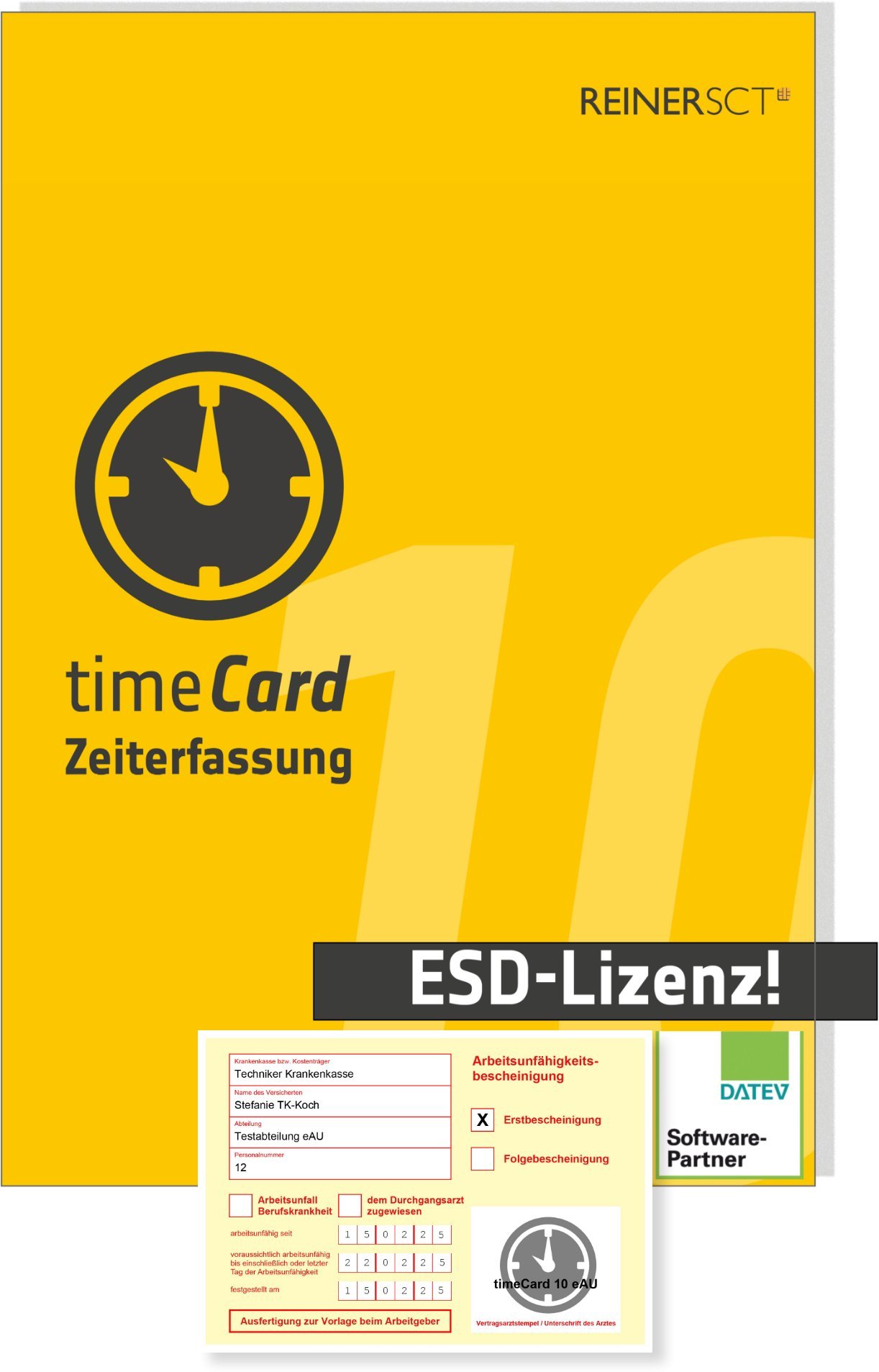 REINER SCT timeCard AU 1Jahr 100MA Jahreslizenz für 100 Mitarbeiter